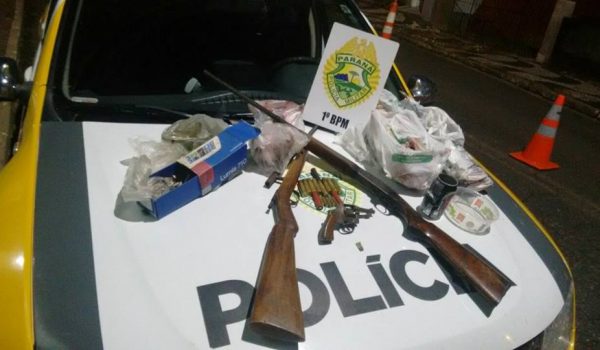 Armas de fogo ilegais e carnes de caça foram localizadas em Palmeira