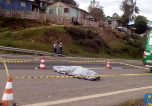 Homem de 32 anos morre atropelado na BR 277 em Palmeira