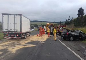 Acidente com morte na BR 376 em Palmeira