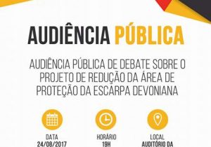 Audiência Pública sobre Escarpa Devoniana acontece nesta quinta-feira