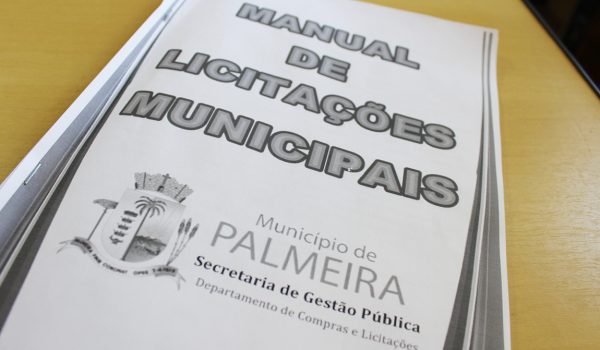 Prefeitura de Palmeira cria Manual de Licitações para estimular participação de empresas locais