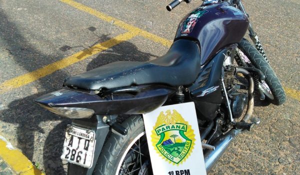 Motocicleta furtada no interior do município é encontrada no Rocio II