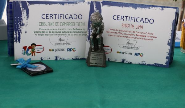 Alunos e professores palmeirenses são premiados no “X Televisando o Futuro”