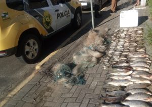 Polícia localiza pesca predatória durante período da piracema