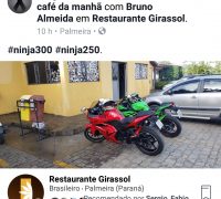 Pai e filho estiveram tomando café no Restaurante Girassol na manhã deste sábado (02). (Reprodução Facebook)