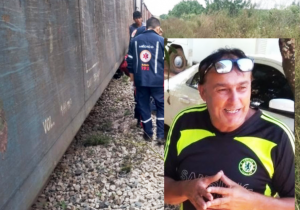 Motoqueiro morre ao ser atingido pelo trem em Palmeira