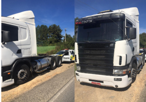 PRE recupera em Palmeira caminhão roubado na BR 476 em São Mateus do Sul