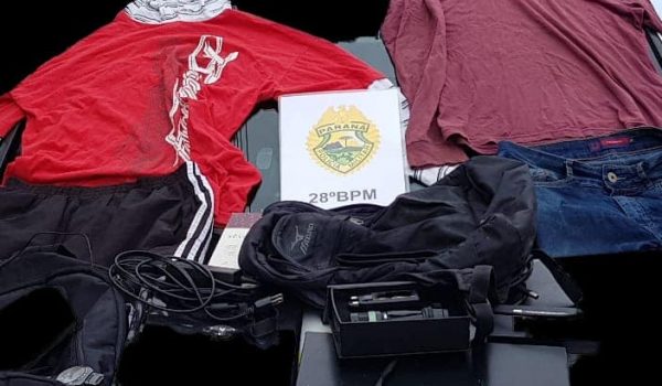 PM de Palmeira recupera produtos de furto e prende dois suspeitos