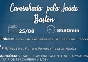 Caminhada pela Saúde da Baston acontece neste domingo (25)