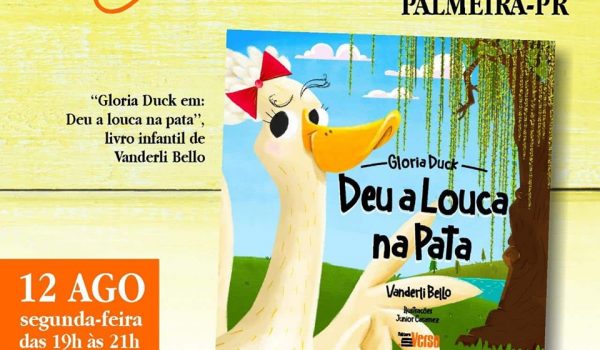 Livro Infantil de escritora palmeirense será lançado nesta segunda-feira  (12)