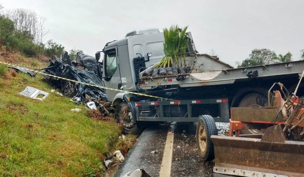 Colisão na BR 277 em Palmeira deixa três mortos