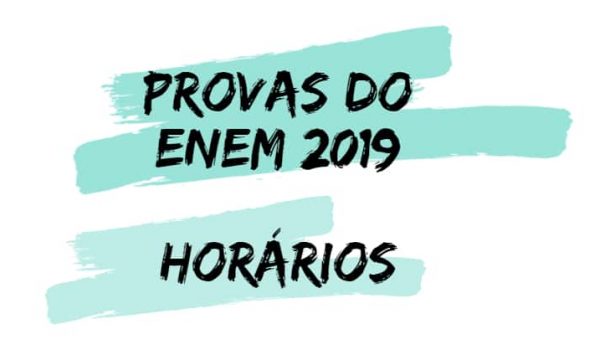 Enem 2019 tem horários definidos