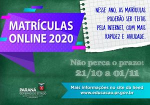 Matrículas para estudantes das escolas estaduais poderão ser realizadas pela internet