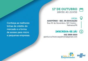 Seminário apresenta linhas de crédito e formas de acesso para empreendedores