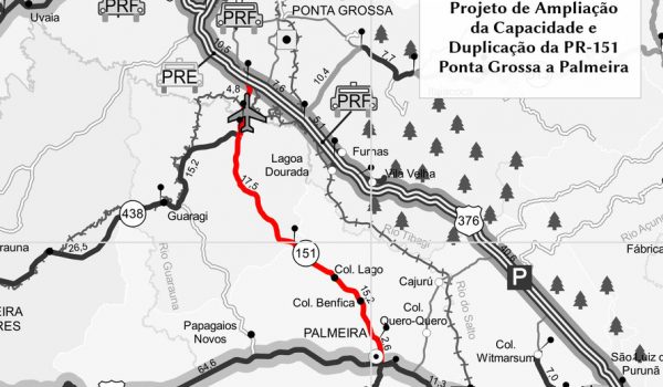 Estado avança no processo de duplicação da PR 151 entre Palmeira e Ponta Grossa
