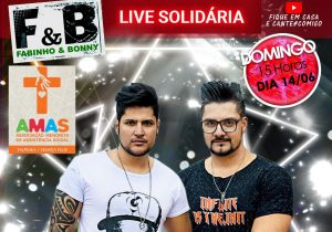 Dupla Fabinho e Bonny realiza live em prol da AMAS neste domingo (14)