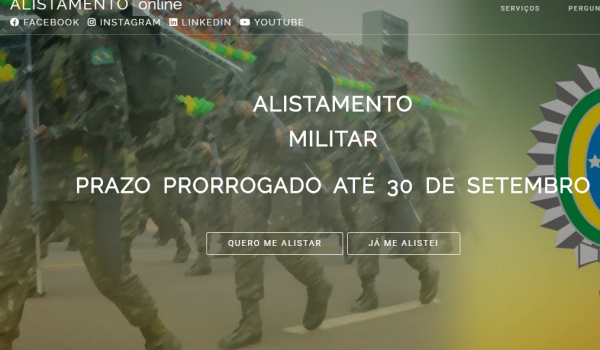 Alistamento Militar é prorrogado até setembro