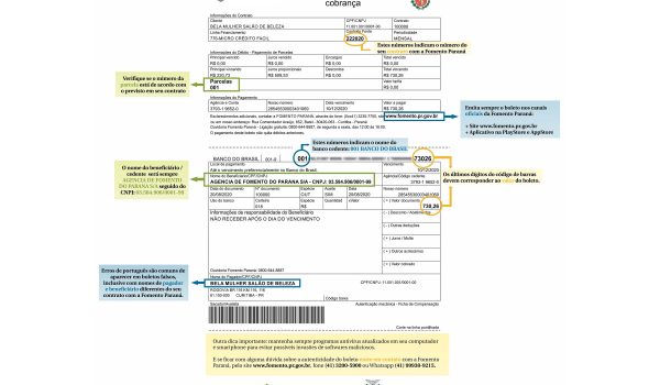 Fomento Paraná dá dicas para evitar boletos falsos