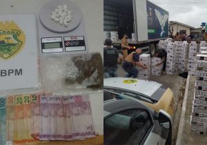 Polícia Militar apreende em Porto Amazonas carga de cigarros contrabandeados