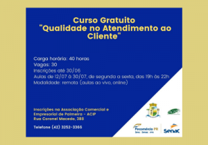 CURSO GRATUITO: Qualidade no atendimento ao cliente