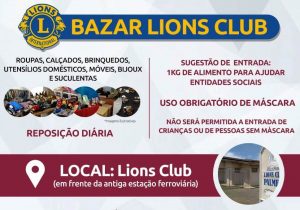 Lions Club e Mulheres em Ação Palmeira promovem bazar em prol da Santa Casa nesta semana