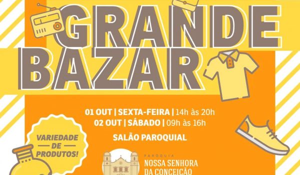Paróquia Nª Srª da Conceição realizará bazar nos dias 1 e 2 de outubro