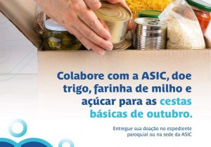 ASIC de Palmeira pede doações de alimentos para montagem de cestas básicas