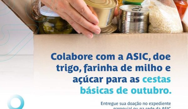 ASIC de Palmeira pede doações de alimentos para montagem de cestas básicas