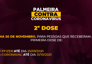 Aplicação da 2ª dose da Pfizer e Coronavac acontece neste sábado (20)