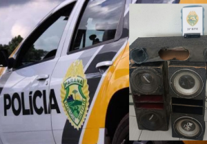 Polícia Militar apreende aparelho de som no Centro de Palmeira