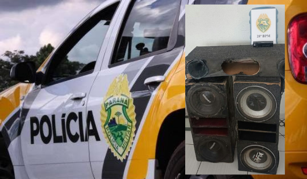 Polícia Militar apreende aparelho de som no Centro de Palmeira