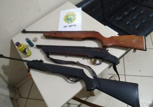 Após receber denúncia de violência doméstica, Polícia Militar registra posse irregular de arma de fogo