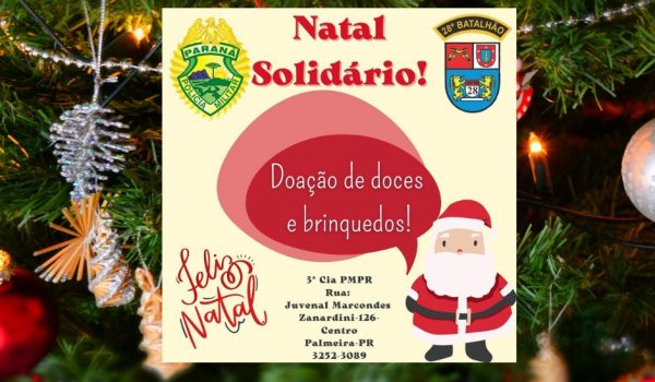 Polícia Militar de Palmeira segue arrecadando doces ou brinquedos até dia 20 de dezembro