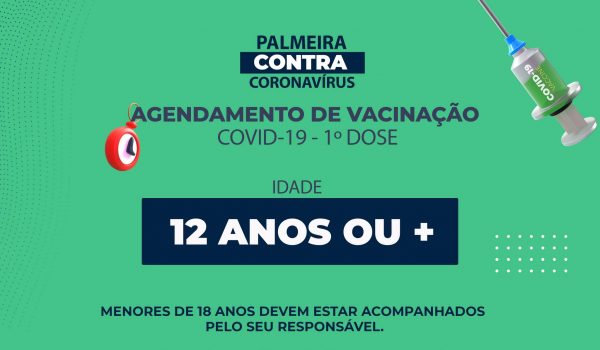 Município abre agendamento para primeira dose de vacina contra Covid-19