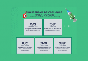 Aplicação da dose de reforço da Janssen e 2ª dose para quem recebeu a vacina da Pfizer acontece nesta semana