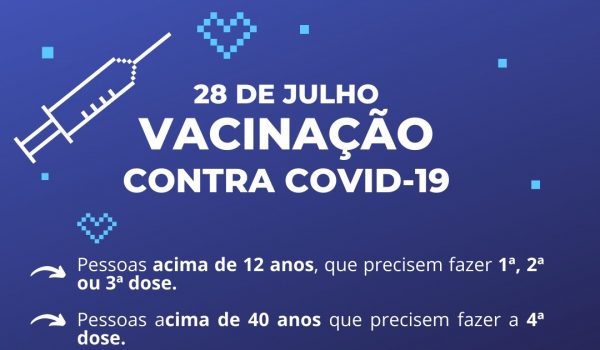 Município realiza aplicação de vacina contra Covid-19 nesta quinta-feira (28)