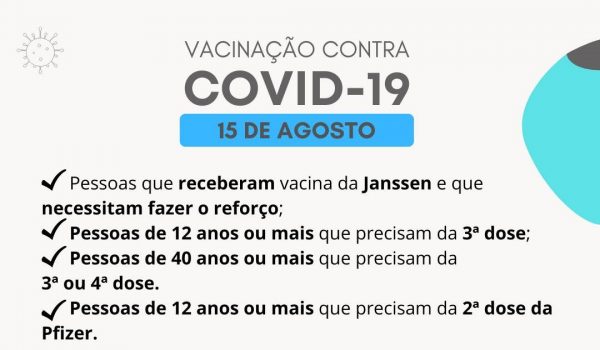 Vacina contra Covid-19 acontece na ESF Central nesta segunda-feira (15)