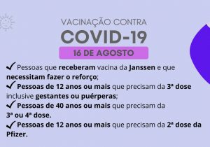 Município realiza vacinação contra Covid-19 na ESF Central nesta terça-feira (16)