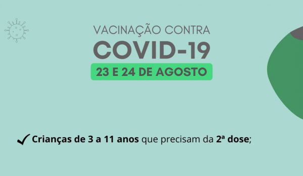 Crianças de 3 a 11 anos podem receber 2ª dose da vacina contra Covid-19 nesta semana