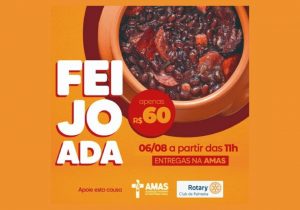 Amas e Rotary Club realizarão venda da tradicional feijoada neste fim de semana, saiba como adquirir