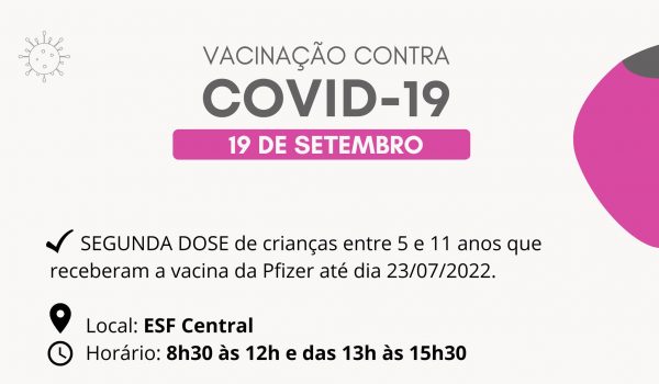 Município realiza vacinação contra Covid-19 nesta segunda-feira (19)