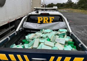 Em operação conjunta, PRF e PF apreendem quase meia tonelada de cocaína e pasta-base em Balsa Nova
