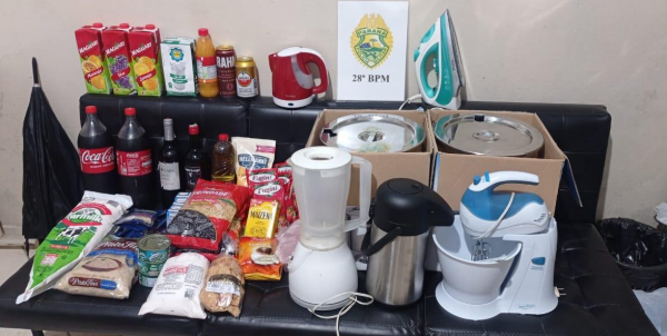 Polícia recupera alimentos e eletrodomésticos furtados da sede do Lions Clube