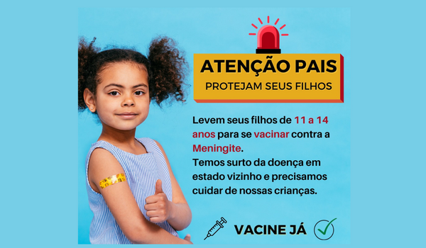 Prefeitura divulga ampliação na oferta da vacina contra Meningite