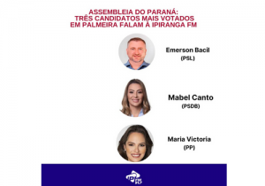 Assembleia do Paraná: Três candidatos mais votados em Palmeira falam à Ipiranga FM