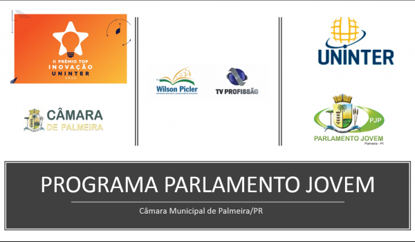 Parlamento Jovem, da Câmara Municipal de Palmeira, é finalista no prêmio top inovação