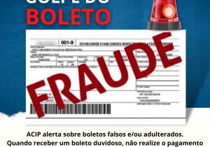 ACIP faz alerta a respeito de golpe com boletos falsos enviados às empresas de Palmeira