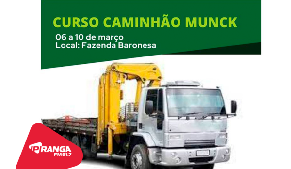 Sindicato Rural de Palmeira oferece curso de caminhão munck