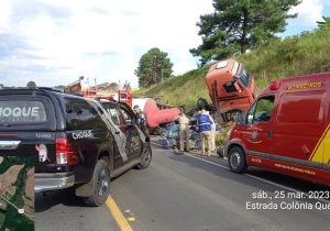 Homem de 30 anos morre após colisão entre automóvel e caminhão na BR 277, em Palmeira