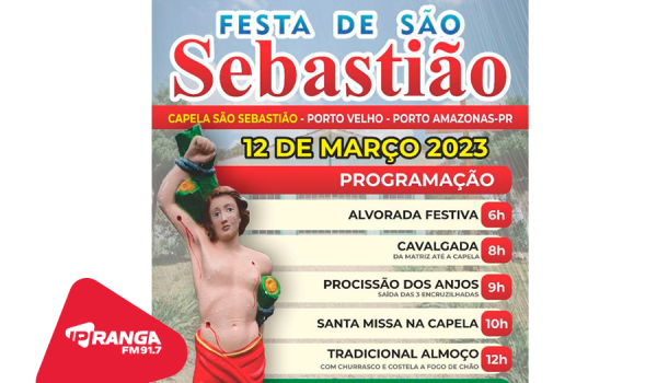 Comunidade Porto Velho celebra Festa de São Sebastião no domingo (12), em Porto Amazonas